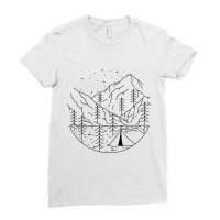 Camping Ladies Fitted T-shirt | Artistshot