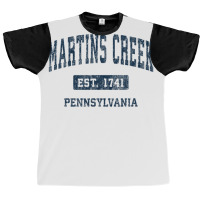 Martins Creek Pennsylvania Pa Vintage Athletic Sports Design Graphic T-shirt | Artistshot