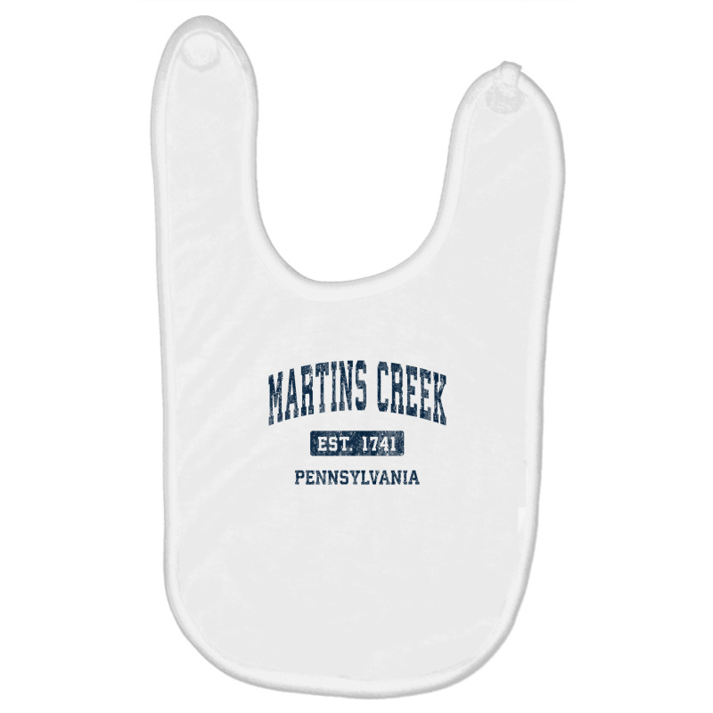 Martins Creek Pennsylvania Pa Vintage Athletic Sports Design Baby Bibs | Artistshot