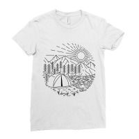 Camping Ladies Fitted T-shirt | Artistshot