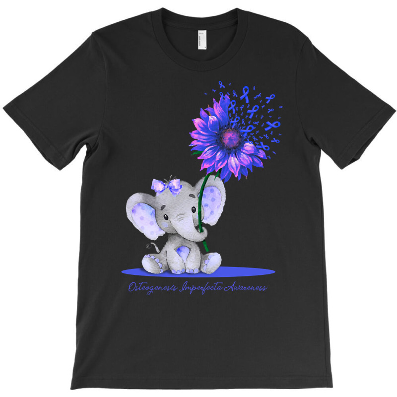 Limited Edition Osteogenesis Imperfecta Awareness Cute Elephant Sunflo T-shirt | Artistshot