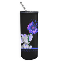 Limited Edition Osteogenesis Imperfecta Awareness Cute Elephant Sunflo Skinny Tumbler | Artistshot