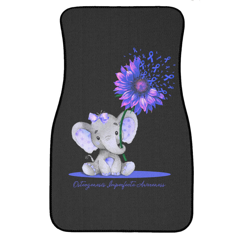 Limited Edition Osteogenesis Imperfecta Awareness Cute Elephant Sunflo Front Car Mat | Artistshot