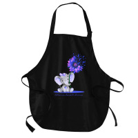 Limited Edition Osteogenesis Imperfecta Awareness Cute Elephant Sunflo Medium-length Apron | Artistshot