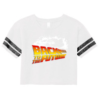 Back To The Future  Delorean White Stencil Fan Art Scorecard Crop Tee | Artistshot