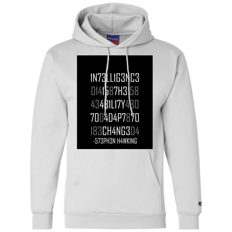 Adapt Or Die Encoded Reversed Graphic Champion Hoodie | Artistshot