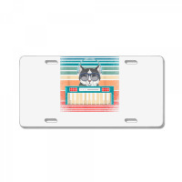 Retro Synthesizer Keyboard Music Producer Cat Lover T Shirt License Plate | Artistshot