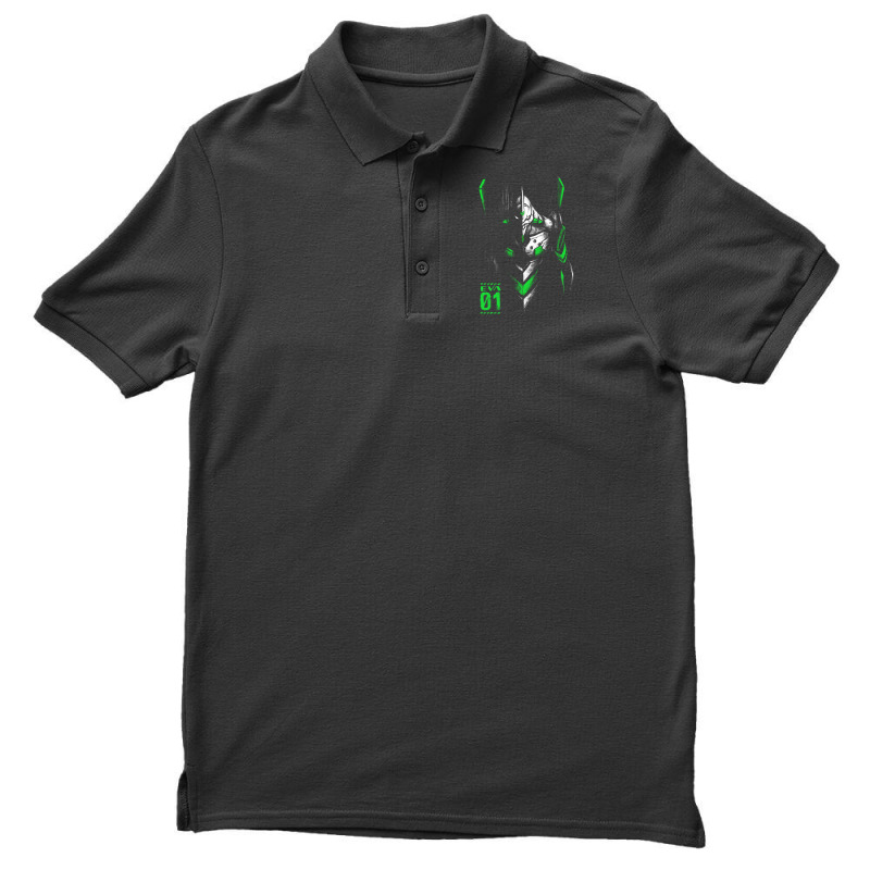 Evangelion Eva 01 Ink Dark Mecha Men's Polo Shirt | Artistshot