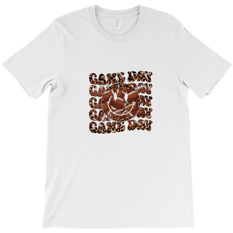 Cute Retro Wavy Game Day Football Leopard Print T-shirt | Artistshot