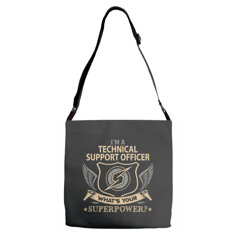 Limited Edition Technical Support Officer T Shirt - Superpower Gift It Adjustable Strap Totes | Artistshot