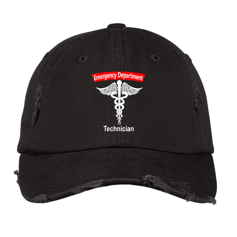 Emergency Department Technician Ed Tech Medical Caduceus Er T Shirt Vintage Cap | Artistshot