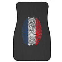 French Fingerprint France Flag Dna Cute Patriotic Front Car Mat | Artistshot