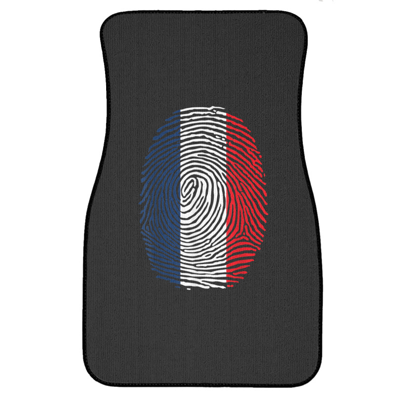 French Fingerprint France Flag Dna Cute Patriotic Front Car Mat by JosephWDaniels | Artistshot