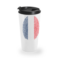 French Fingerprint France Flag Dna Cute Patriotic Travel Mug | Artistshot