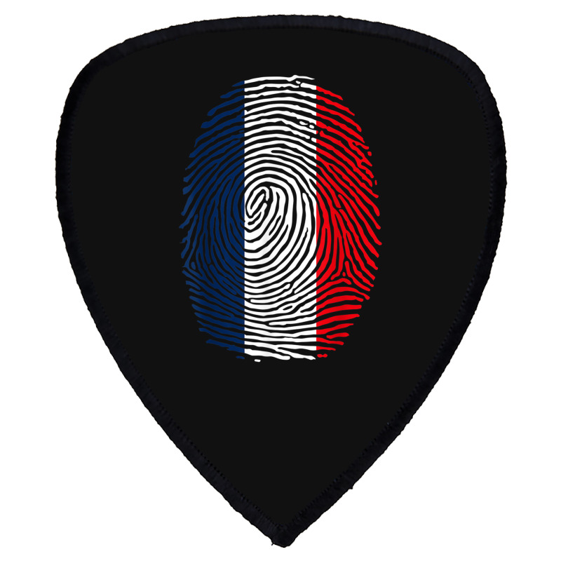 French Fingerprint France Flag Dna Cute Patriotic Shield S Patch by JosephWDaniels | Artistshot