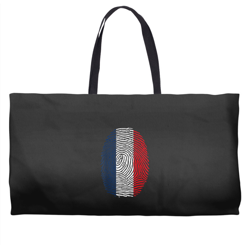 French Fingerprint France Flag Dna Cute Patriotic Weekender Totes by JosephWDaniels | Artistshot