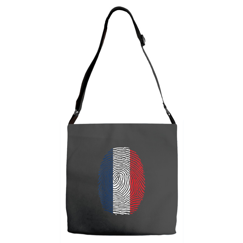 French Fingerprint France Flag Dna Cute Patriotic Adjustable Strap Totes by JosephWDaniels | Artistshot