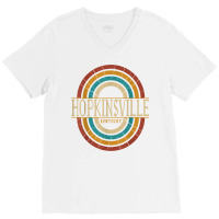 Vintage Retro Hopkinsville Kentucky Ky Women Men Souvenirs T Shirt V-neck Tee | Artistshot