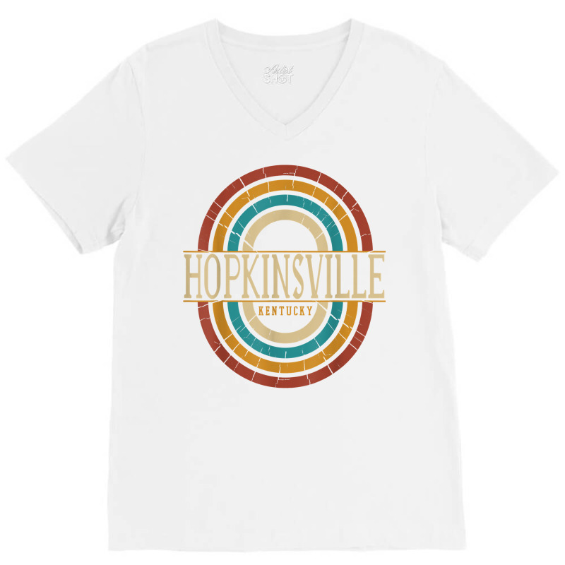 Vintage Retro Hopkinsville Kentucky Ky Women Men Souvenirs T Shirt V-neck Tee | Artistshot