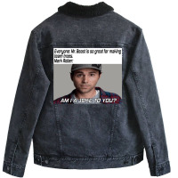 Mark Rober Meme Kids Pullover Girl Unisex Sherpa-lined Denim Jacket | Artistshot