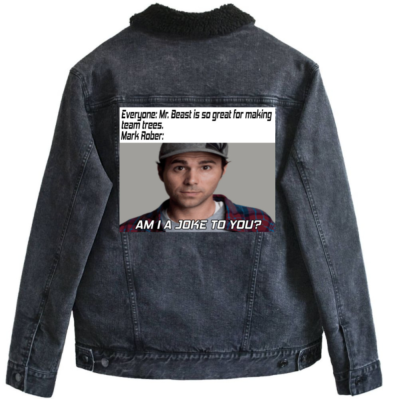 Mark Rober Meme Kids Pullover Girl Unisex Sherpa-lined Denim Jacket | Artistshot