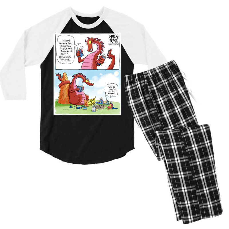 Game Time Men's 3/4 Sleeve Pajama Set | Artistshot