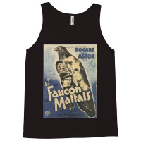 Maltese Falcon Vintage French Movie Poster Humphrey Bogart Tank Top | Artistshot