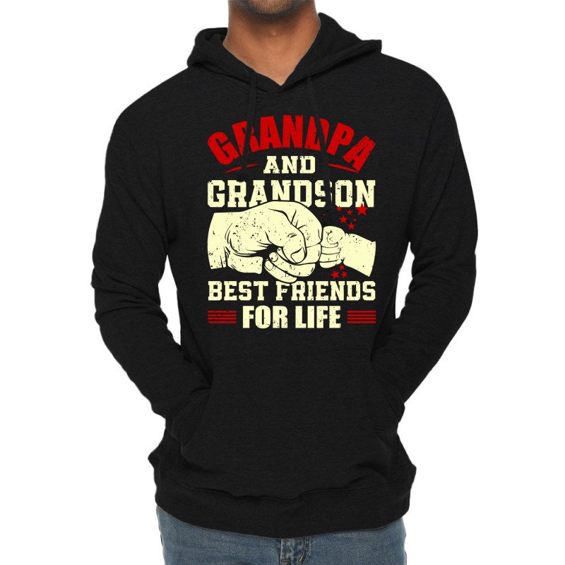 Grandpa & Grandson Best Friends For Life Grandad Grandpa Lightweight Hoodie | Artistshot