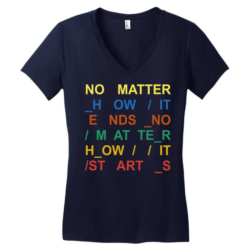 In Rainbows Album Lyrics Women's V-Neck T-Shirt by gtuahbojaks | Artistshot