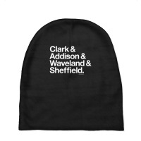 Clark & Addison & Waveland & Sheffield Chicago Baby Beanies | Artistshot