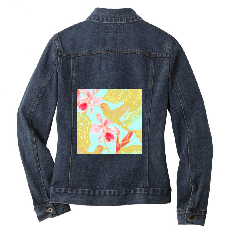 Tropical  Tropical Fascinating Unfold Ladies Denim Jacket by abadiva | Artistshot