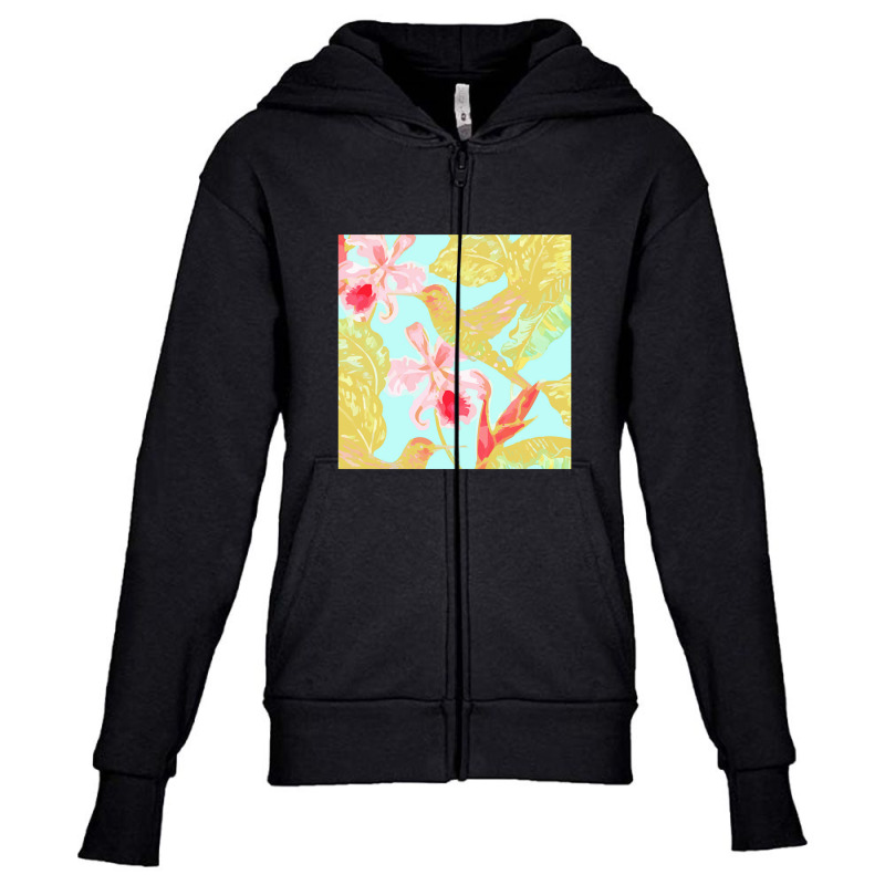 Tropical  Tropical Fascinating Unfold Youth Zipper Hoodie by abadiva | Artistshot