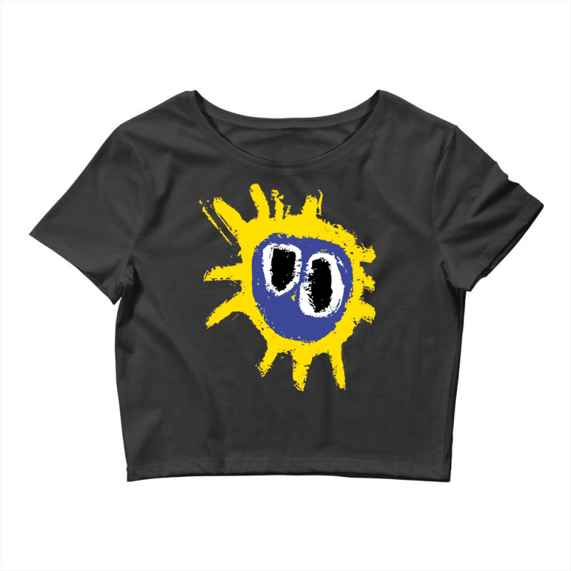 Screamadelica White Essential Crop Top by MichelleNoneValeno | Artistshot