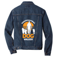 Professional Dog Walker Pet Sitter Gift Men Denim Jacket | Artistshot