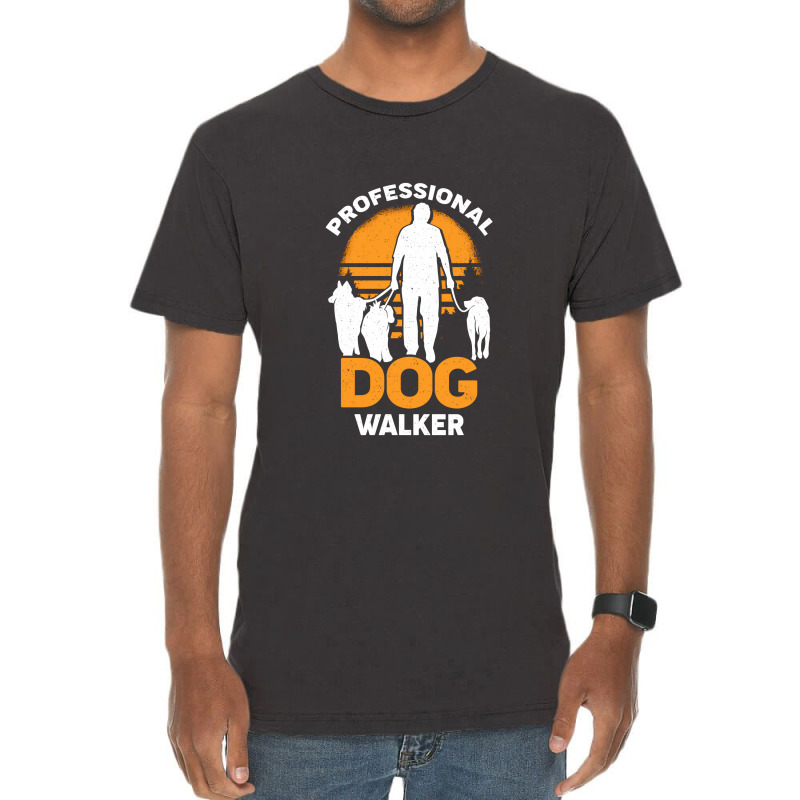 Professional Dog Walker Pet Sitter Gift Vintage T-shirt | Artistshot