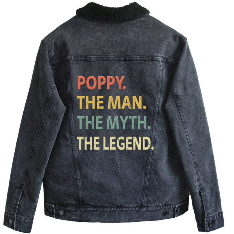 Poppy The Man The Myth The Legend Unisex Sherpa-lined Denim Jacket | Artistshot