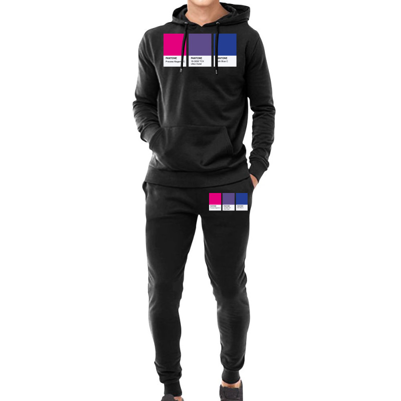 Lgbt Color Pantone Pallete Bisexual Community Design Classic Hoodie & Jogger Set | Artistshot