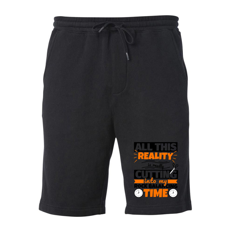 Rock Balancing Funny Saying Hob1 Fleece Short | Artistshot