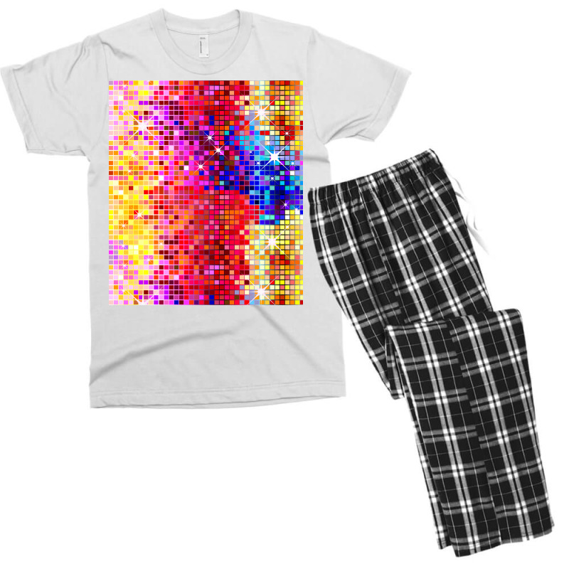 Image Of Metallic Colorful Sequins Lookdisco Ball Image Glitterpattern Men's T-shirt Pajama Set | Artistshot