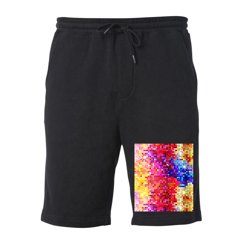 Image Of Metallic Colorful Sequins Lookdisco Ball Image Glitterpattern Fleece Short | Artistshot