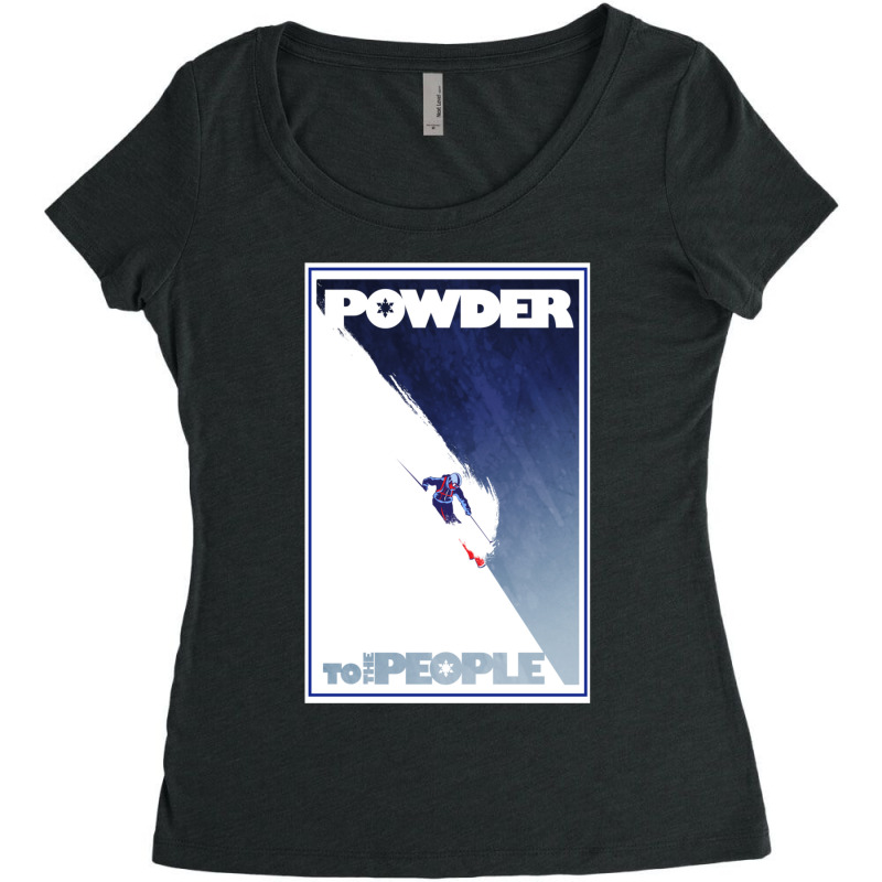 Powder To The People Women's Triblend Scoop T-shirt by EvanWayneCofer | Artistshot