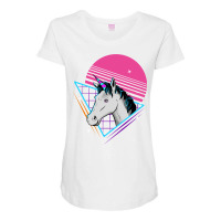 80s Unicorn Retro Gift  Vintage Magical Horse Maternity Scoop Neck T-shirt | Artistshot