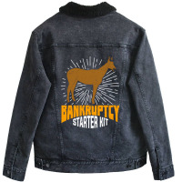 Bankruptcy Starter Kit Funny Horse Owner Gift Unisex Sherpa-lined Denim Jacket | Artistshot