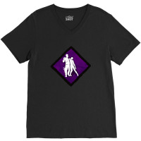 Noone Left Behind Hq Diamond Perk Inspired Splash Art V-neck Tee | Artistshot