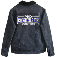 Phd Candidate Survivor   T Shirt Unisex Sherpa-lined Denim Jacket | Artistshot