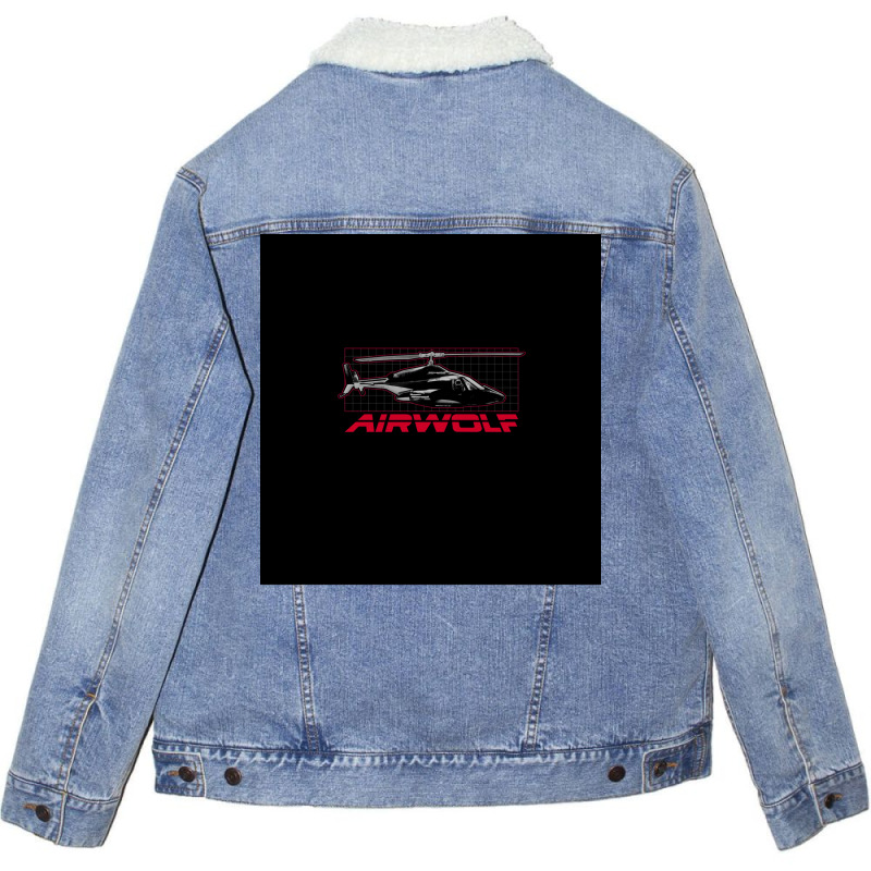 Airwolf Chiffon Top Unisex Sherpa-Lined Denim Jacket by omakatetterl | Artistshot