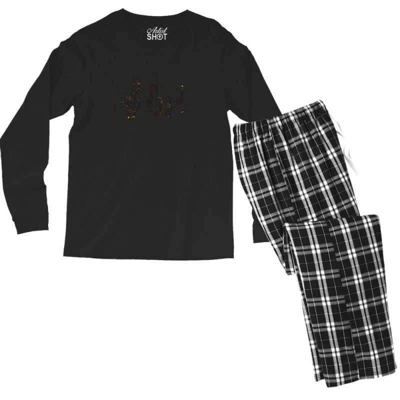 Musical Note Men's Long Sleeve Pajama Set by JenniferJones | Artistshot