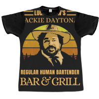 Lucky Brews Jackie Daytona Regular Human Bartender  Bar And Grill Vint Graphic T-shirt | Artistshot