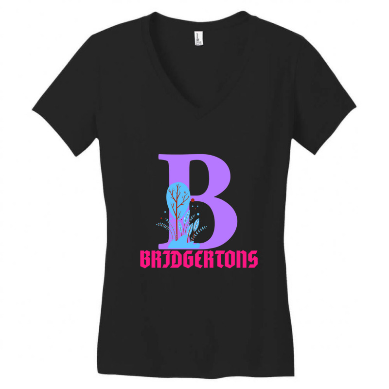 B For Bridgertons Women's V-Neck T-Shirt by Hugo M Garney | Artistshot