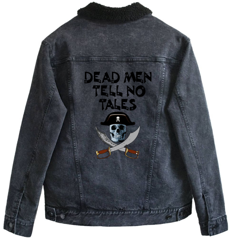 Dead Men Tell No Tales Black Unisex Sherpa-lined Denim Jacket | Artistshot